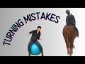 Common mistakes when turning the horse (How to use your seat!)