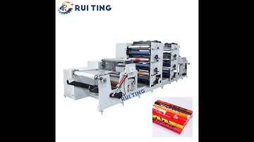 RUITING 8 color double tower flexo printing machine with UV IR rotary die cutting and laminating