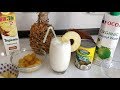 TROPICAL PINA COLADA WITH ICE CREAM * COCONUT AND PINEAPPLE SHAKE WITH ICE CREAM * PERFECT AND QUICK