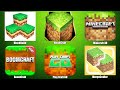 BlockCraft,BlockBuild,Minicraft 3D,BoomCraft,Play Craft GO,MergeCrafter