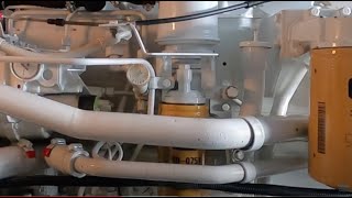DIY Diesel Fuel Filter change on Caterpillar 3126 engines on Calypso II