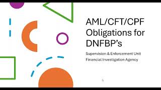 AML, CFT, CPF Obligations for DNFBPs