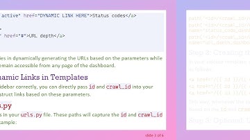 Creating a Dynamic Sidebar with URLs in Django