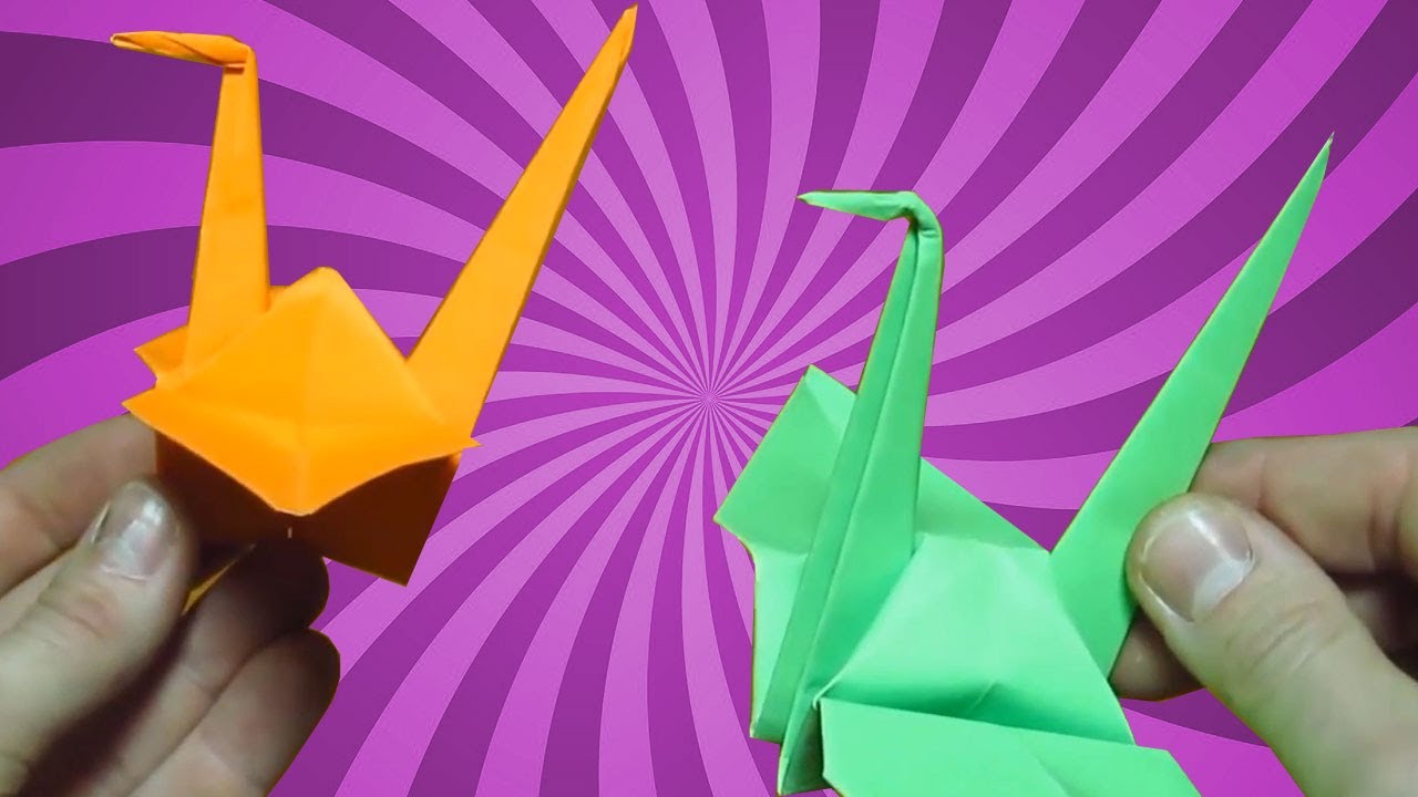How to make an EASY PAPER CRANE (Papierkranich) EASY ORIGAMI YouTube