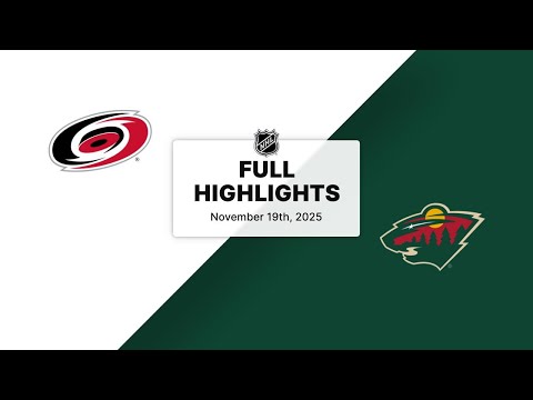 NHL Highlights | Hurricanes vs. Wild | November 19, 2025