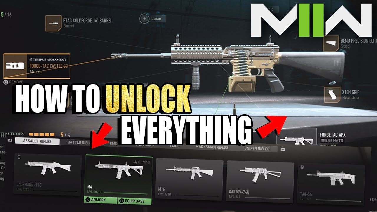 How To Unlock All Weapons & Attachments (Gunsmith Explained) - Modern
