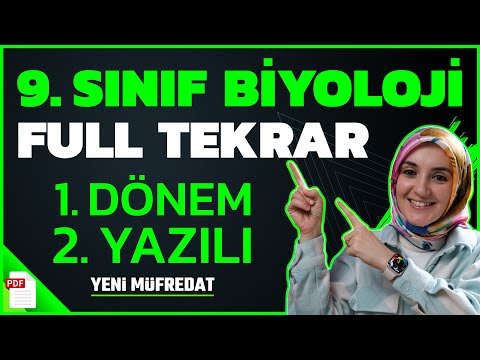 9.Sınıf Biyoloji 1.Dönem 2.Yazılıya Hazırlık | FULL TEKRAR KONU ANLATIMI MEB Yeni Müfredat 2024-2025
