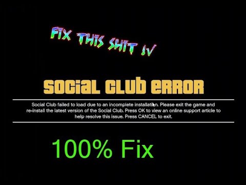GTA V social club error.Fix all social club errors - YouTube