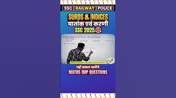 ➕⭐🔥✅ Surds and Indices by Gagan Pratap | surds and indices SSC new vendor  | SSC PYC Q&A 2