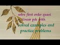 Cauchy problem (find integral surface passing through a given curve)