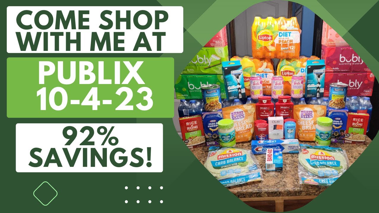 Come Shop With Me at Publix 10423 16.94 spent Free tea, mayo