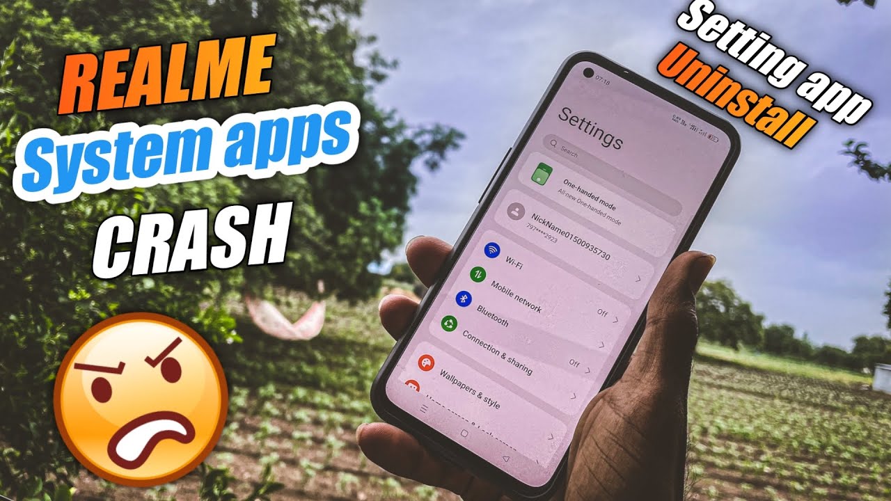 Realme settings app not working | Realme system app crash - YouTube