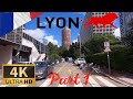 DRIVING LYON, FRANCE Part I, AUVERGNE-RHÔNE-ALPES I 4K 60fps