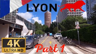 DRIVING LYON, FRANCE Part I, AUVERGNE-RHÔNE-ALPES I 4K 60fps