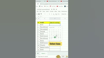 Google Sheets Data Validation Calendar Excel Tips Tricks#shorts #youtubeshorts #excel #googlesheets