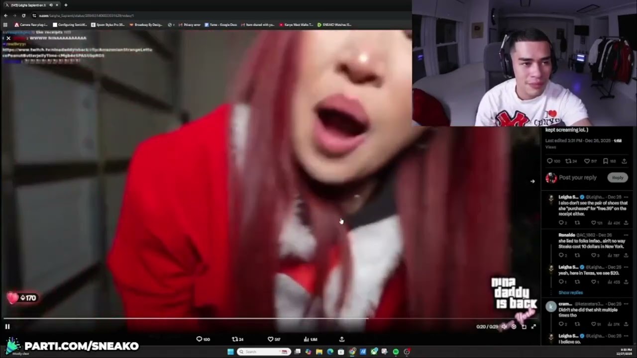 SNEAKO reacts to disgraced Twitch streamer Nina Lin returning to Twitch