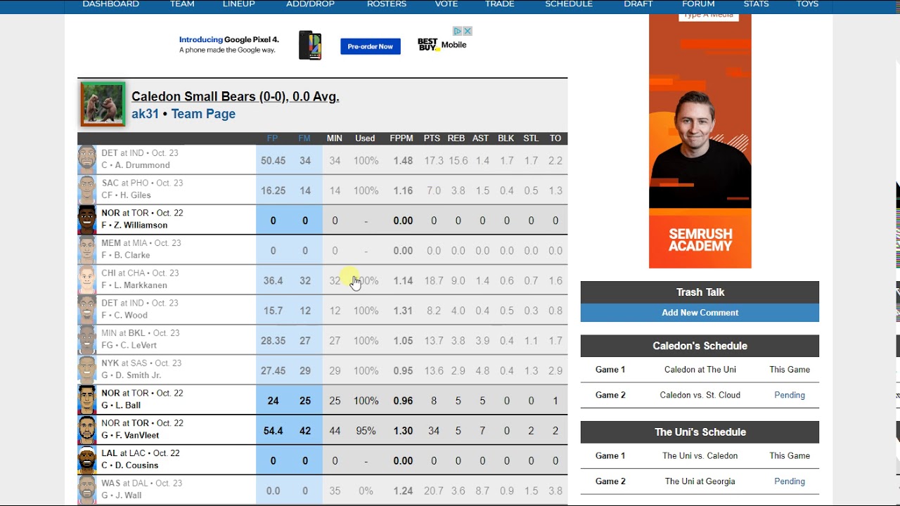 2019-20 Modern Box Scores