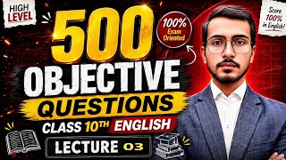 Class 10th English bihar board pyq || exam2027 || 500 imp Objective BY sushant sir.
