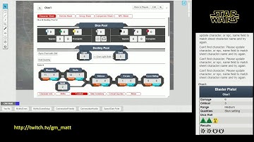 Tutorial: Using Weapons in the Roll20 FFG Star Wars Character Sheet
