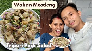 Wahan Mosdeng : Tripura Pork Salad 🐷| Tasty Pork Snack Recipe | Sumi&Suvi☁️