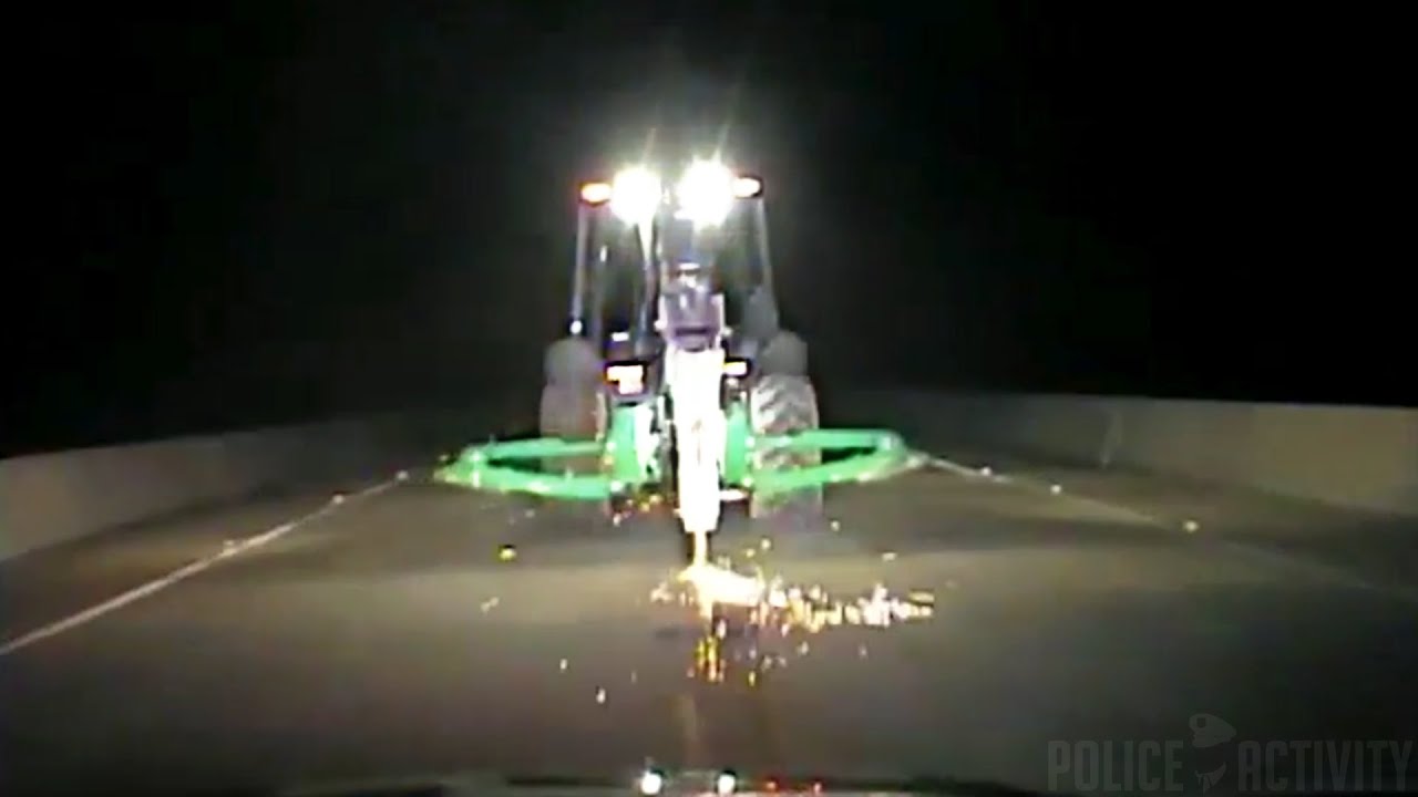 Man Leads Police On Chase In Stolen Backhoe - YouTube