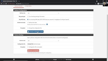 PfSense 2.5.2 - Configuration Backup and Restore