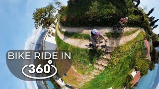 VR 360 Bike riding in beautiful nature places around the Kotor Bay, Montenegro