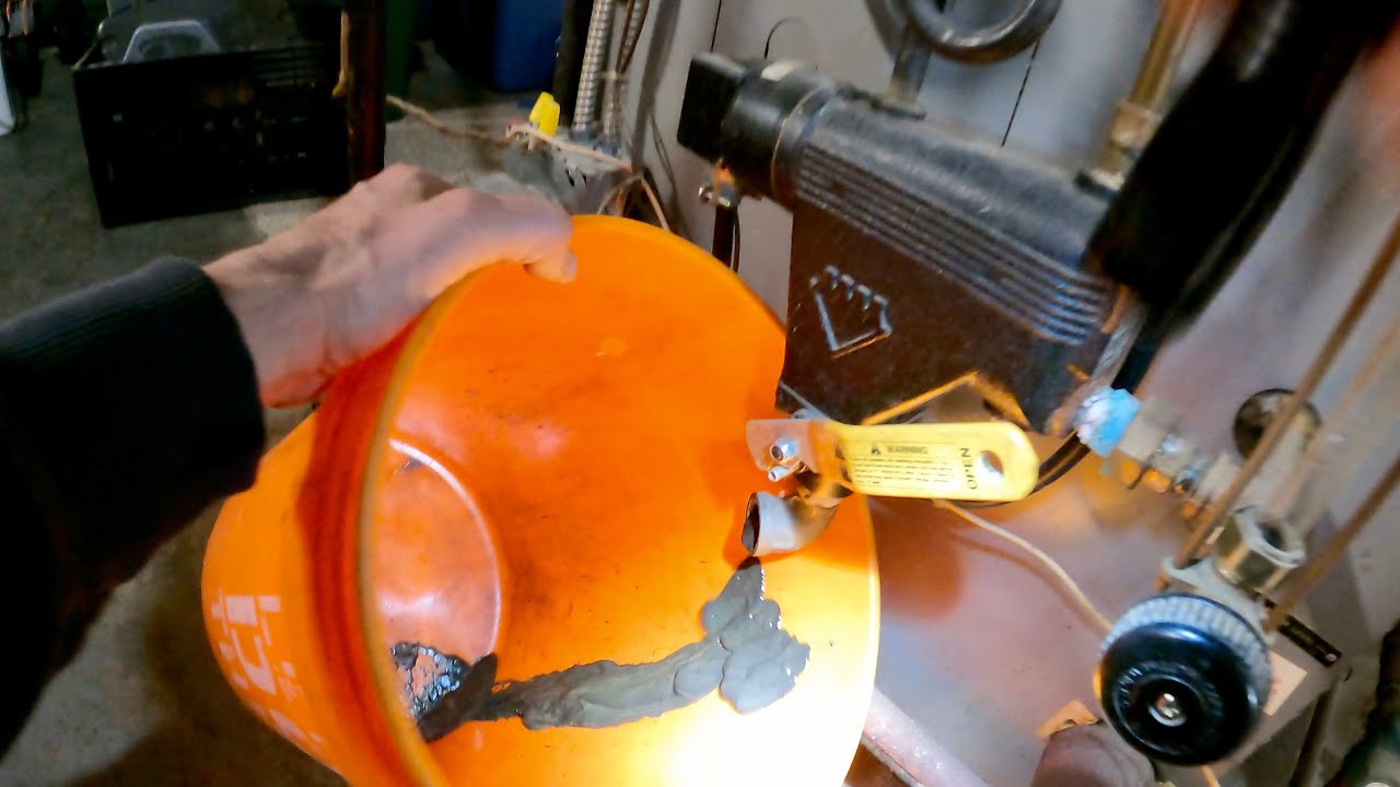 Neglected Muddy Steam Boiler Running Without Water