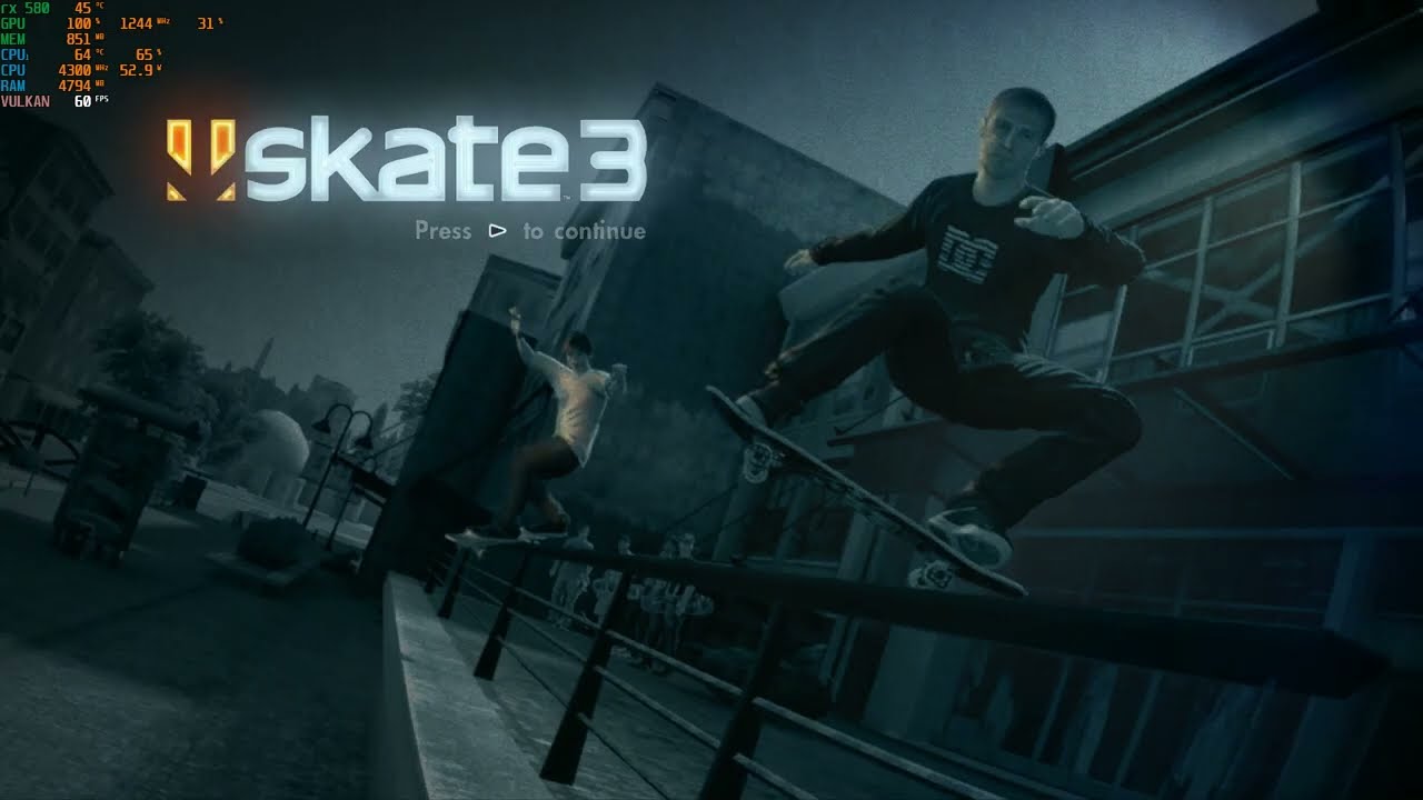 Skate 3  RPCS3 Vs Xenia Canary - GTX 1660 / i5 8600 