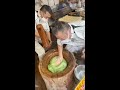 500万再生されてるマッハ餅つきチョップ 中谷堂よもぎ餅 #Shorts