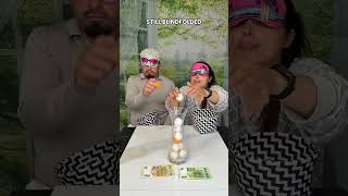 Blindfolded Couple Bets $300 They Can Stack This