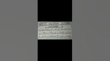 سورة الفيل (sorat Al-fil)🌹 #islam #quran #surah