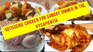 Rotisserie chicken for sunday dinner in the HYSapientia and Cosori pressure cooker