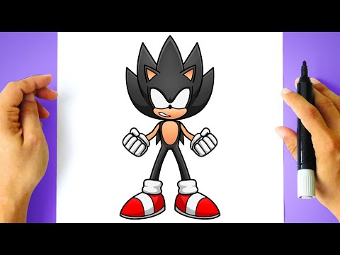 How to DRAW Modern DARK SONIC - Sonic the Hedgehog