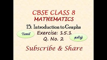 CBSE Class 8 Maths Exercise 15.1 Question 2, Chapter 15, Introduction to Graphs in Tamil, NCERT