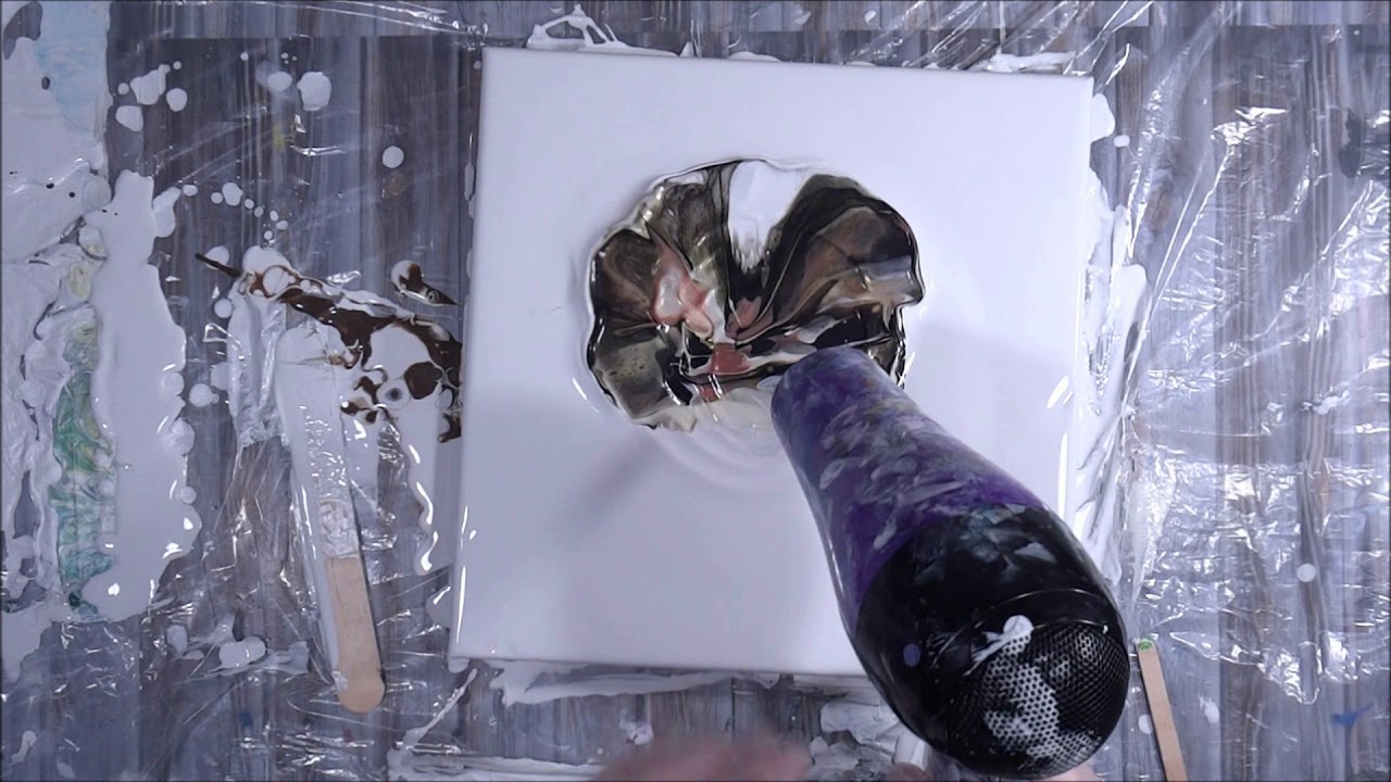 Fluid Art Dutch Pour w/ Browns, Gold & Black (302) Acrylic Pouring ...