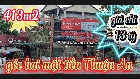 bán góc 2 mặt tiền TP Thuận An 413m2 giá chỉ 13 tỷ có thương lượng