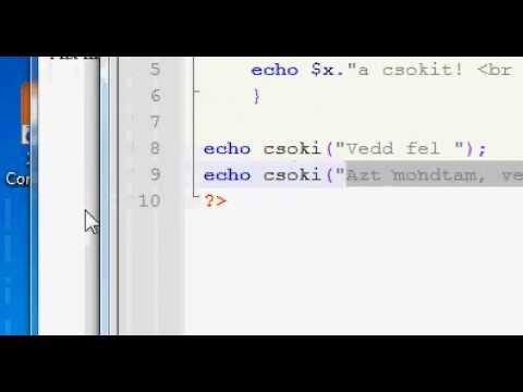 PHP Tutorial - 16 - Paraméteres Funkciók