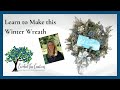 How to make a Winter wreath using a flocked pine wreath