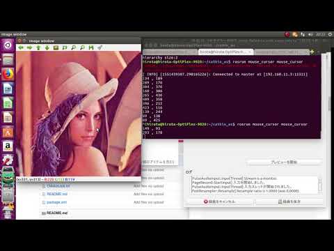 ROSとOpenCVを使ってマウスカーソルの座標を取得してみた