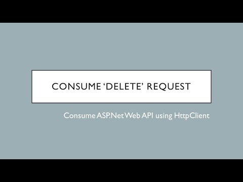 24 - Consume DELETE Request using HttpClient | ASP.Net Web API