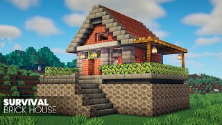 ⛏ Minecraft Build Tutorial  Survival Brick House