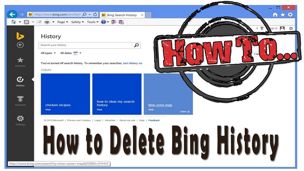 How to Delete Bing History - YouTube