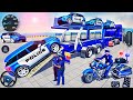 Us police car transporter driving  police trailer truck driver simulator 3d  android gameplay