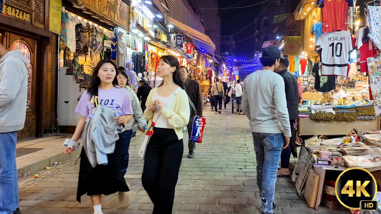 اجواء شوارع مصر بعد الافطار القاهرة القديمة المعز | جولة سير