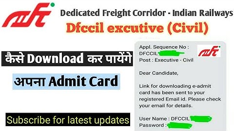 How download Dfccil admit card# Dfccil admit card 2021# Dfccil recruitment 1074 posts
