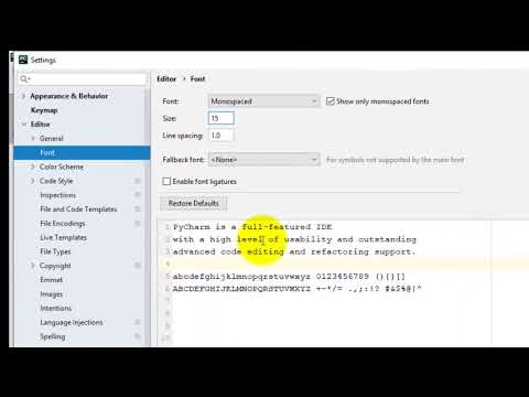 How to change font size in Pycharm(Python)