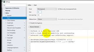 How to change font size in Pycharm(Python)
