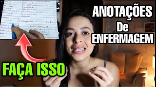 MINHAS ANOTAÇÕES DE ENFERMAGEM. FAÇA ISSO! DICA TOP PARA ORGANIZAR MELHOR O SEU PLANTÃO!