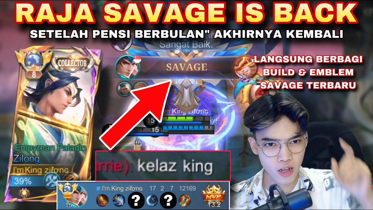 KING ZILONG IS BACK inilah build & emblem savage terbaru paling sakit🔥| Mobile legends bang-bang